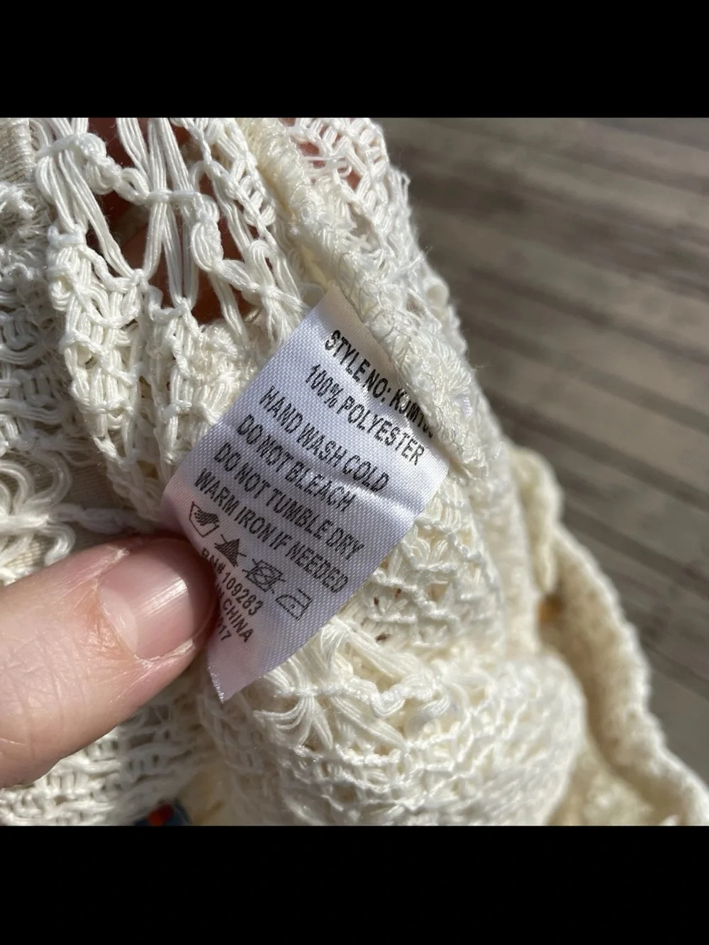 Vintage Havana Kids Off/White Crochet Wide-Leg Matching Set